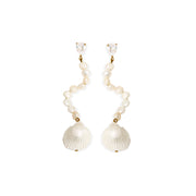 CLIO Earrings - Cubic Zirconia with Pearl