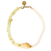 PASHA Necklace - Pearl with Citrine