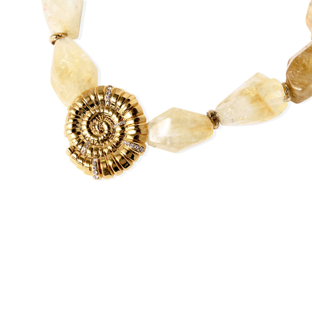 ULA Necklace - Gold with Citrine