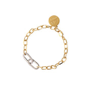 SEINE Bracelet - Gold with Silver Rhinestone