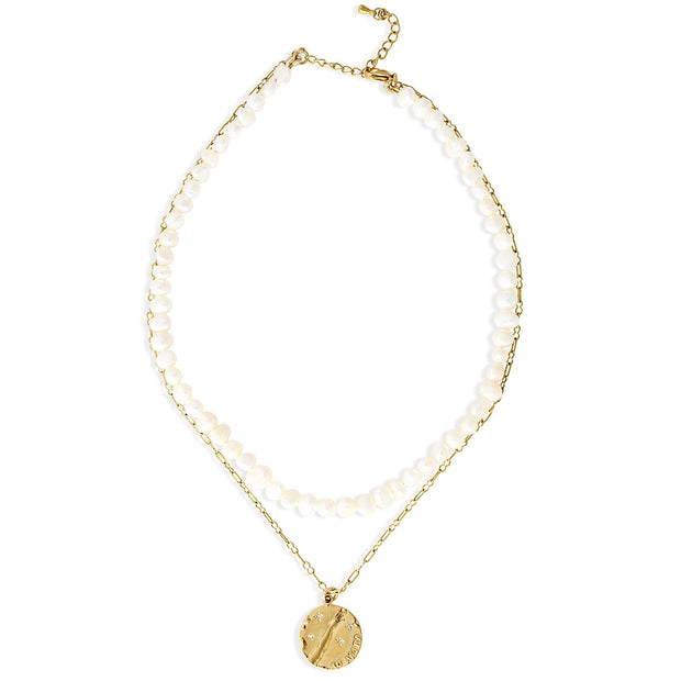 CIELO Necklace - Gold and Pearl