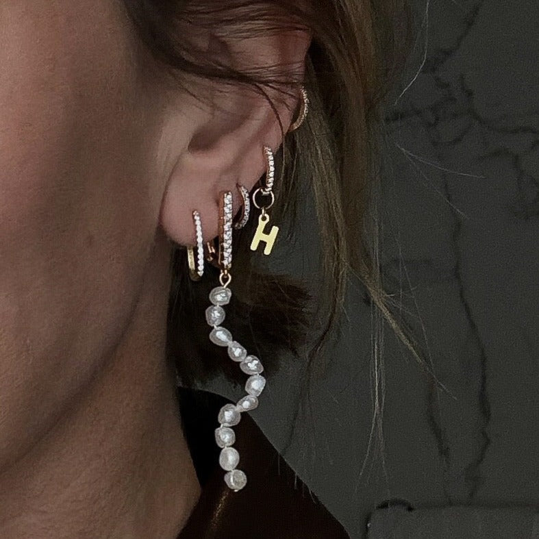 COSTES Trio Earrings - Gold with Pearl