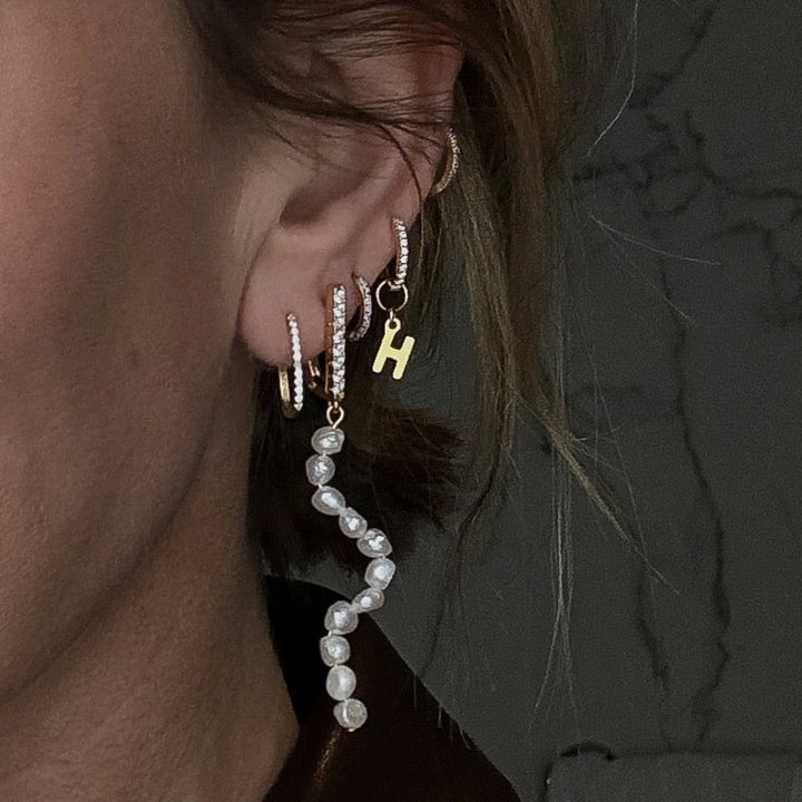 COSTES Trio Earrings - Gold with Pearl