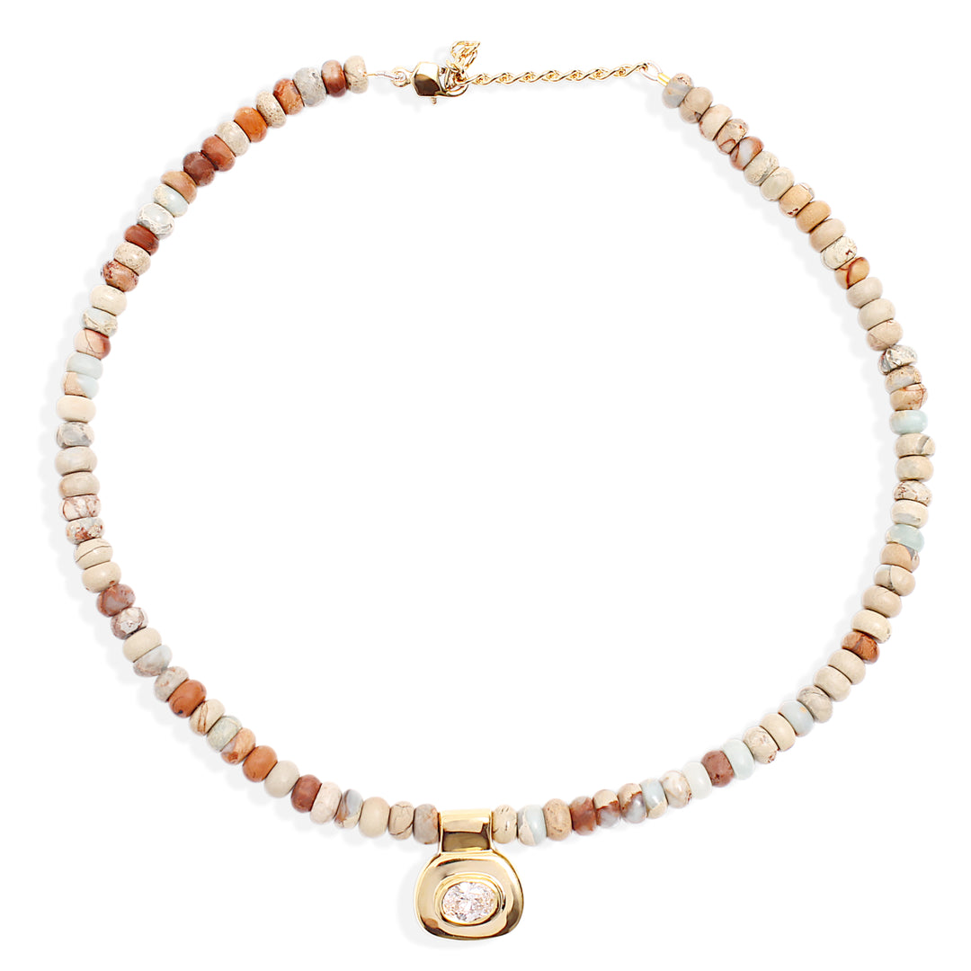 DUNAWAY Necklace - Aquaterra Jasper and Gold