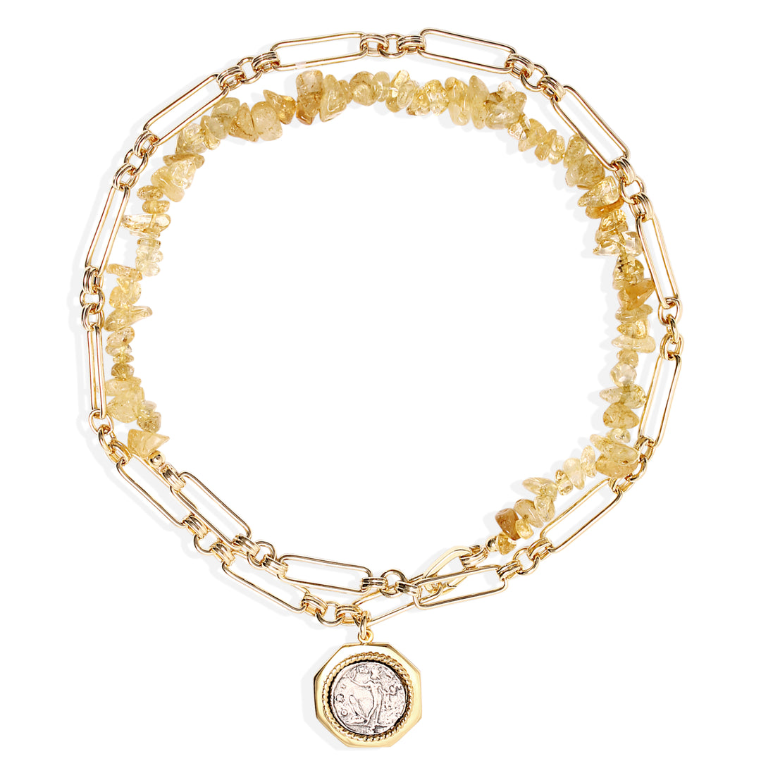 LUCIENNE Necklace - Gold and Citrine