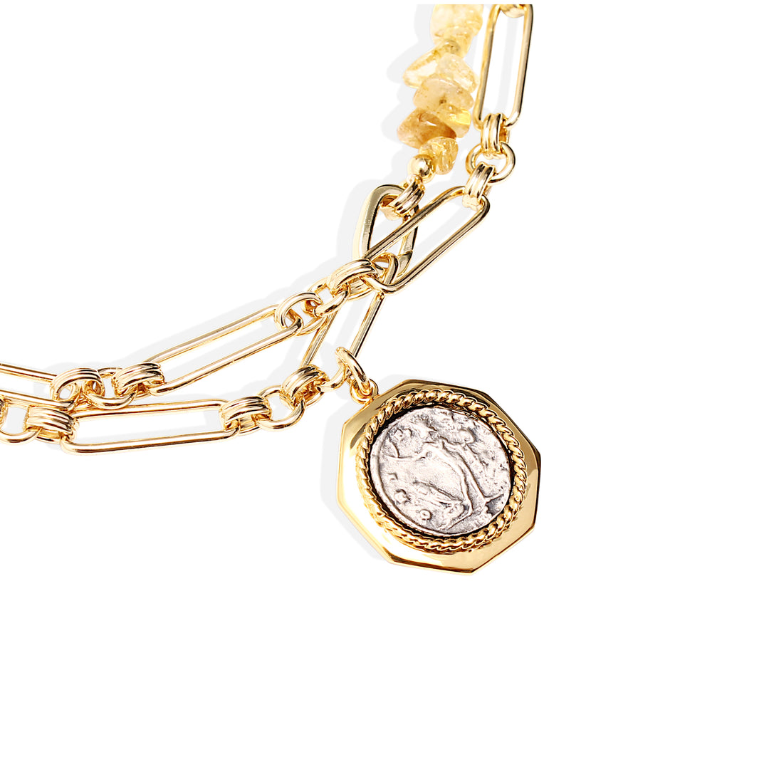 LUCIENNE Necklace - Gold and Citrine
