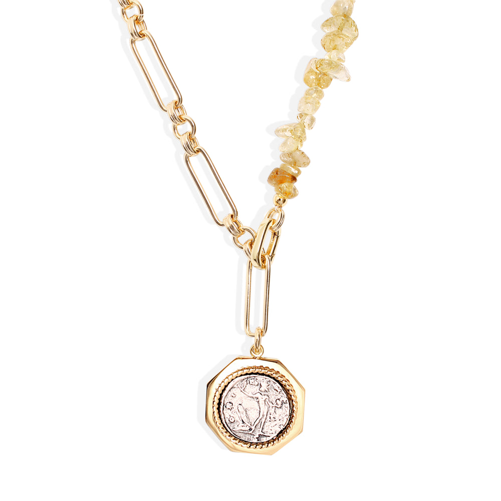 LUCIENNE Necklace - Gold and Citrine