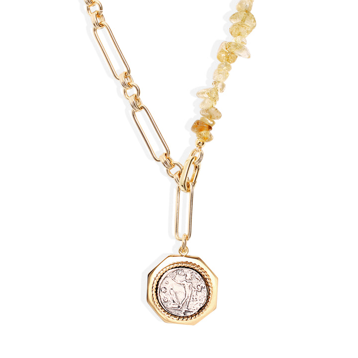 LUCIENNE Necklace - Gold and Citrine