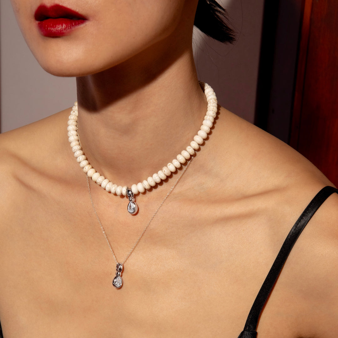 ASTRID Necklace - Magnesite and Silver