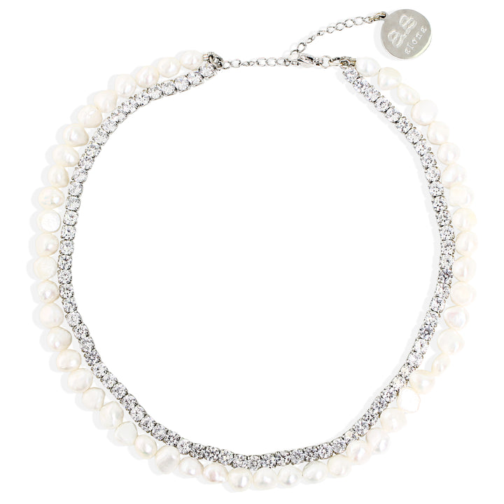 ALEXIS Choker - CZ with Pearl