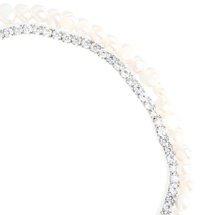 ALEXIS Choker - CZ with Pearl