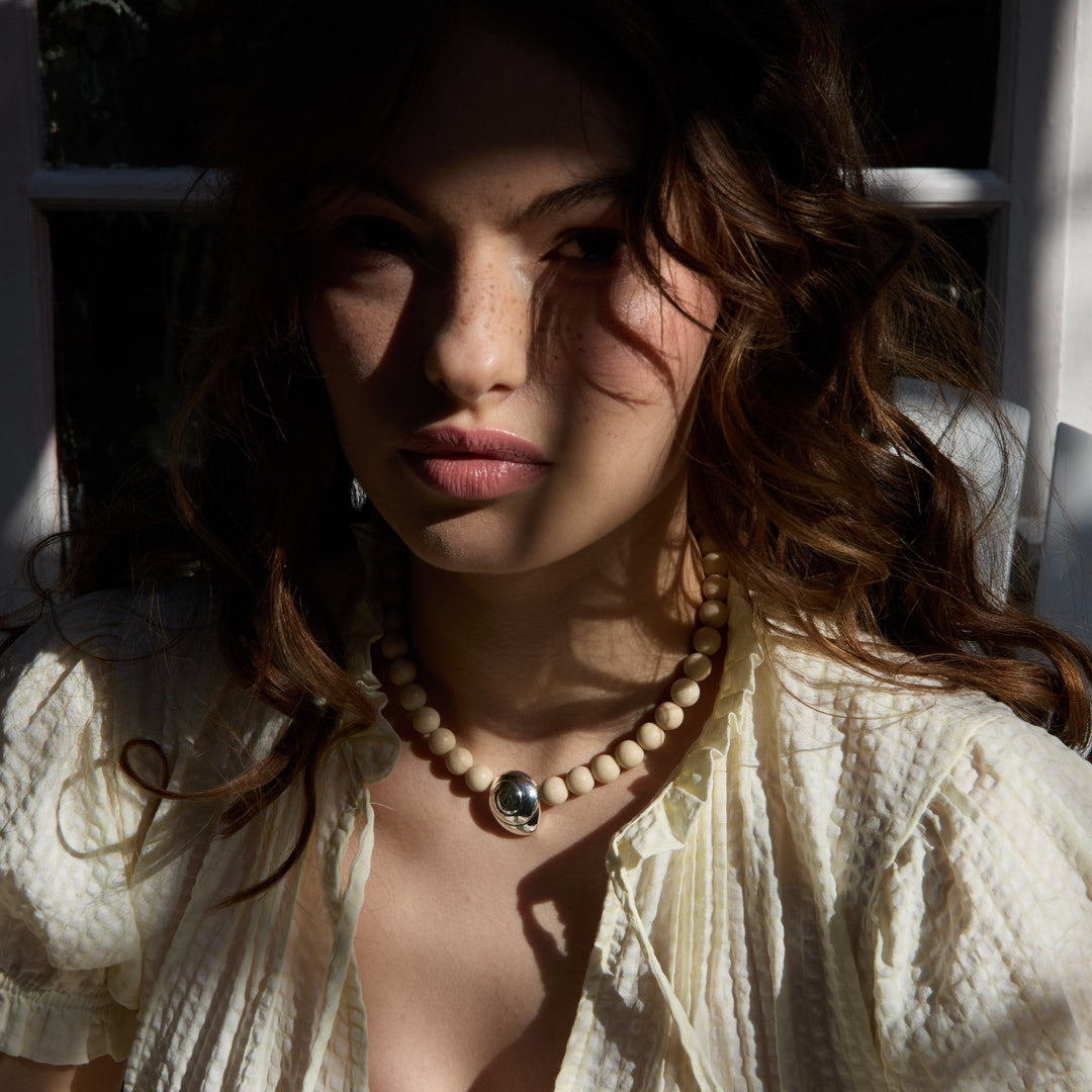 SYBILL Necklace - Stone and Silver