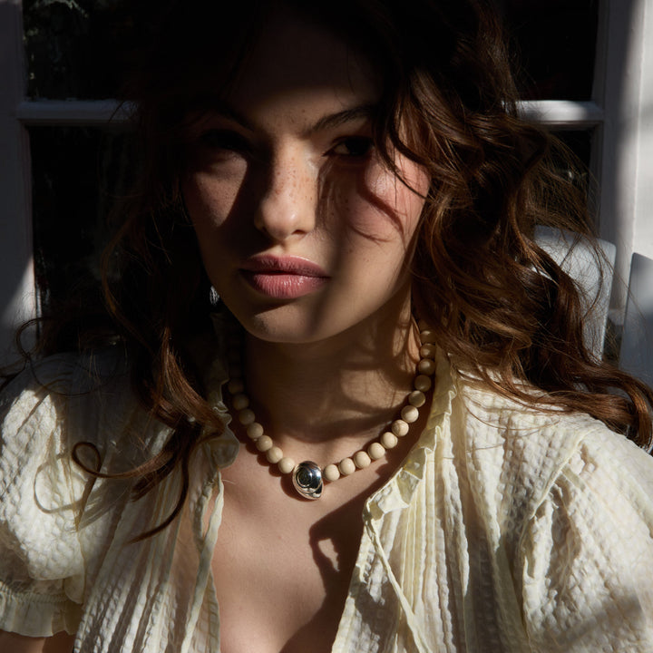 SYBILL Necklace - Stone and Silver