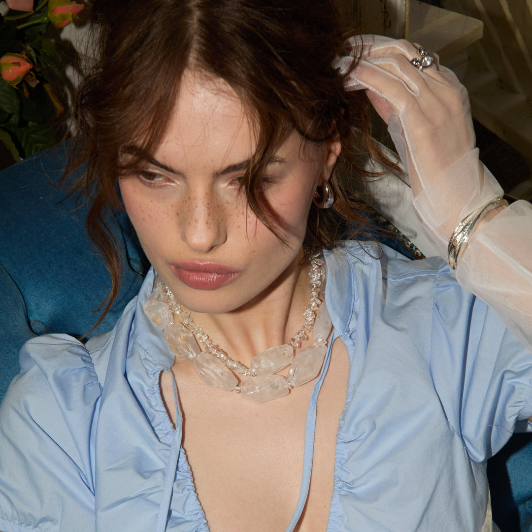 CHER Necklace - Quartz and Silver