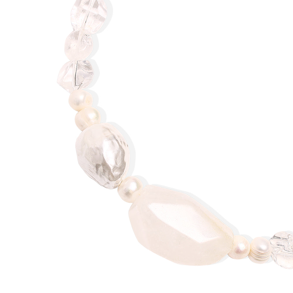 ANTOINETTE Necklace - Clear Quartz and Pearl