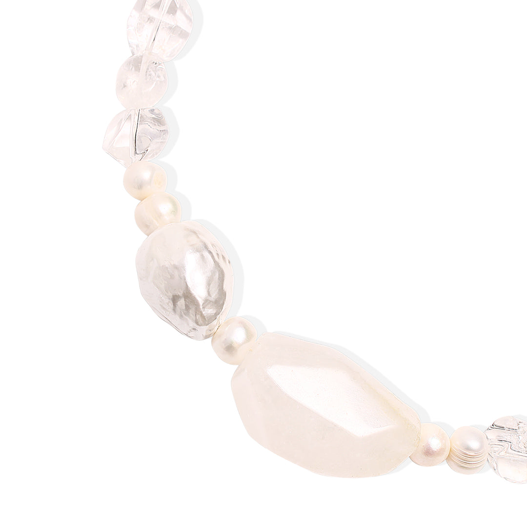 ANTOINETTE Necklace - Clear Quartz and Pearl