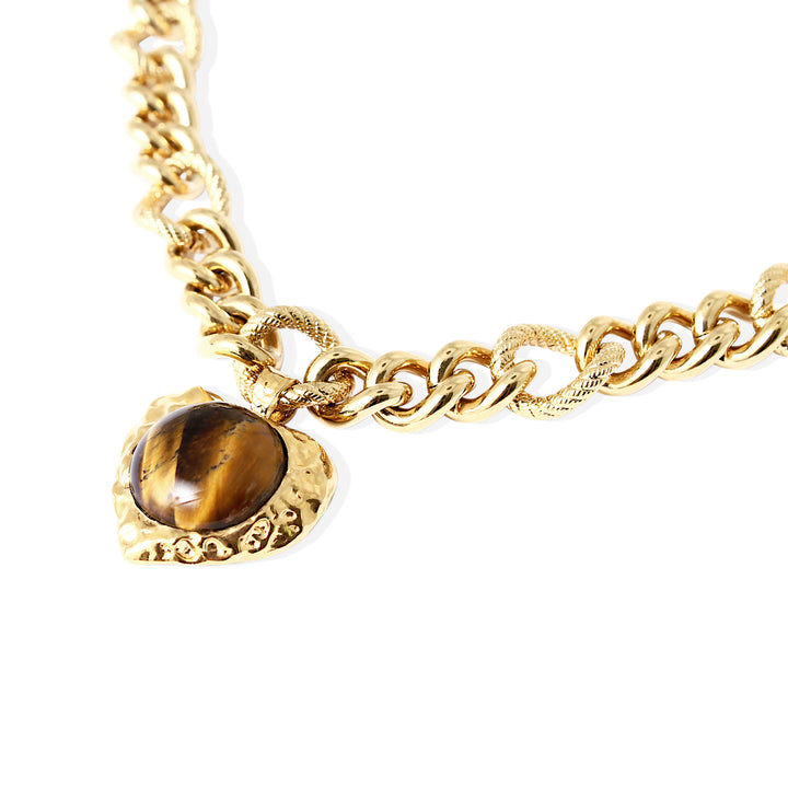 ARABELLA necklace - Gold with Tigers Eye