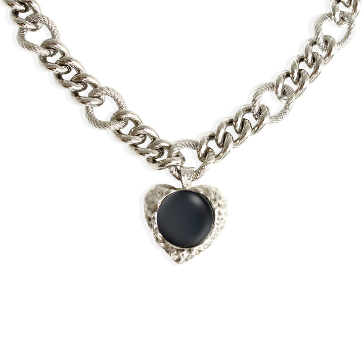 ARABELLA necklace - Silver with Hematite