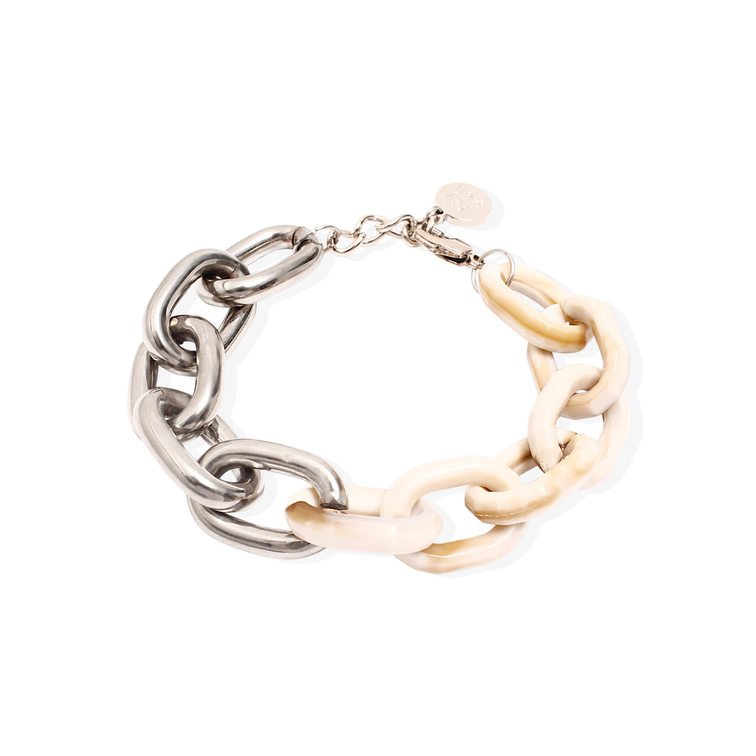 ASTRO Bracelet - Silver and Cream