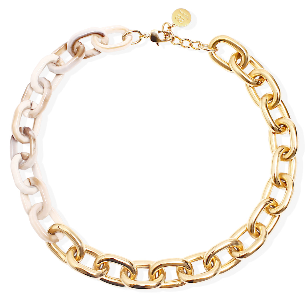 ASTRO Necklace - Gold and Cream