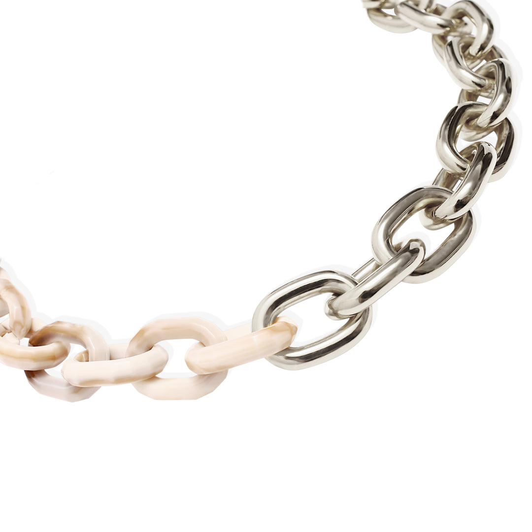 ASTRO Necklace - Silver and Cream