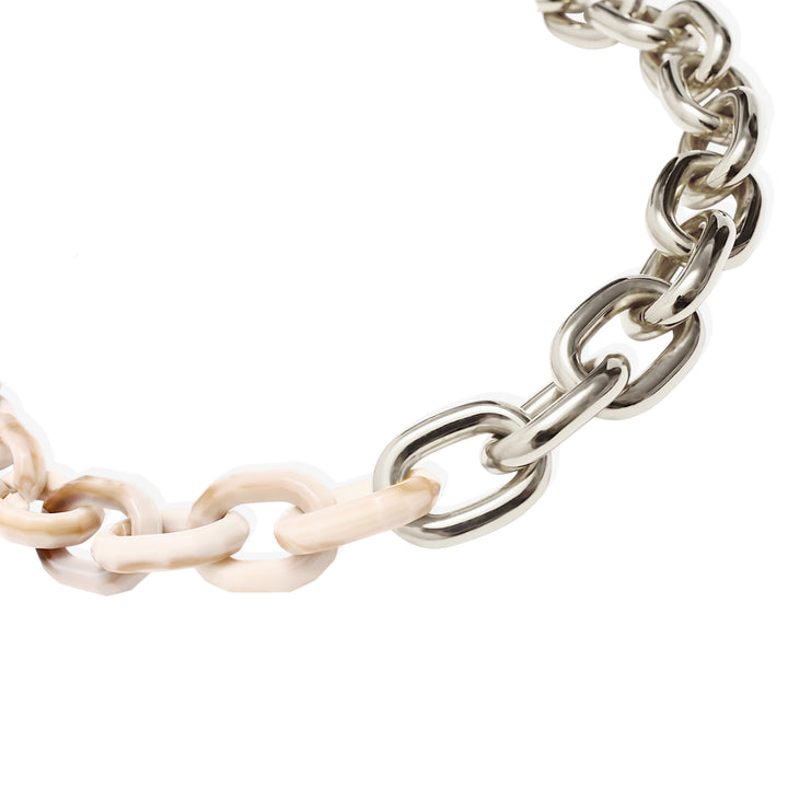 ASTRO Necklace - Silver and Cream