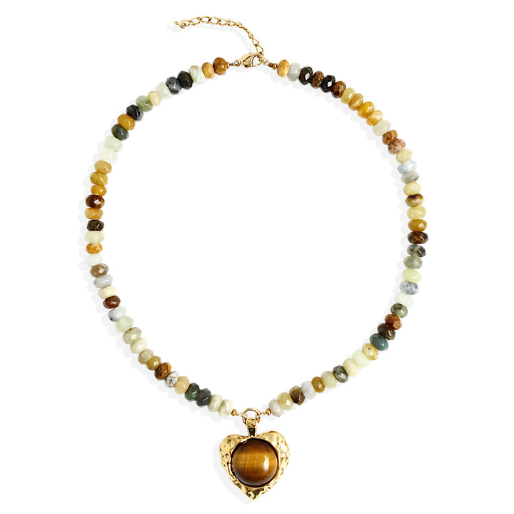 BLAKE Necklace - Jade with Tigers Eye