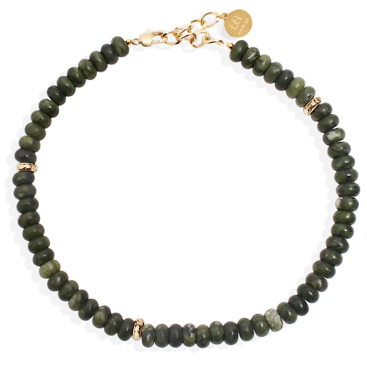 BEVERLY Necklace - Green Jade and Gold