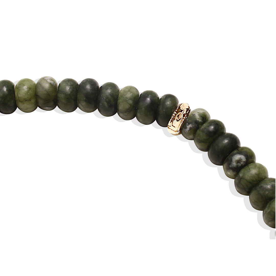 BEVERLY Necklace - Green Jade and Gold
