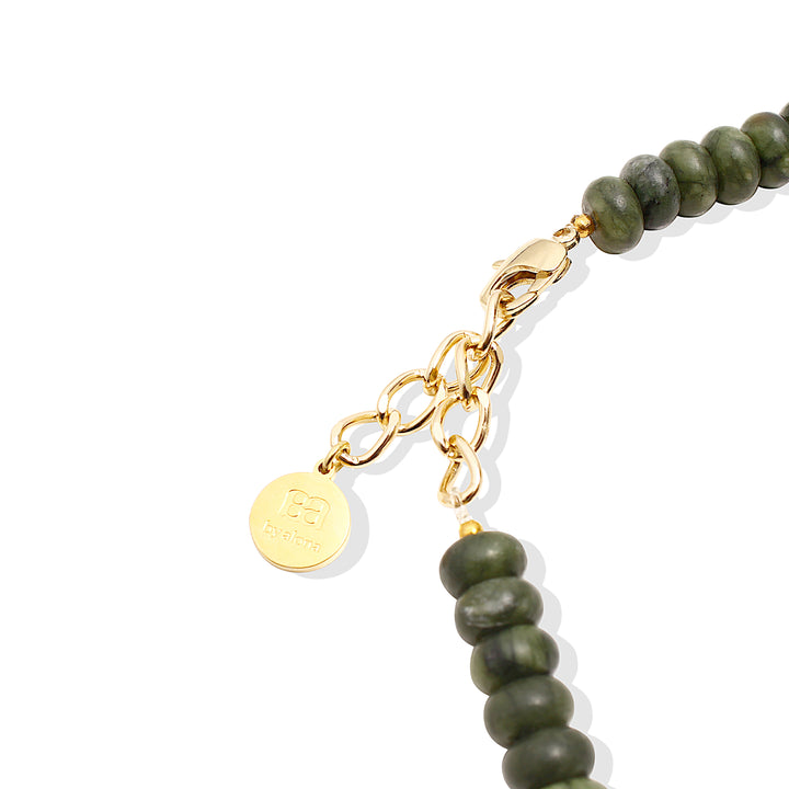 BEVERLY Necklace - Green Jade and Gold