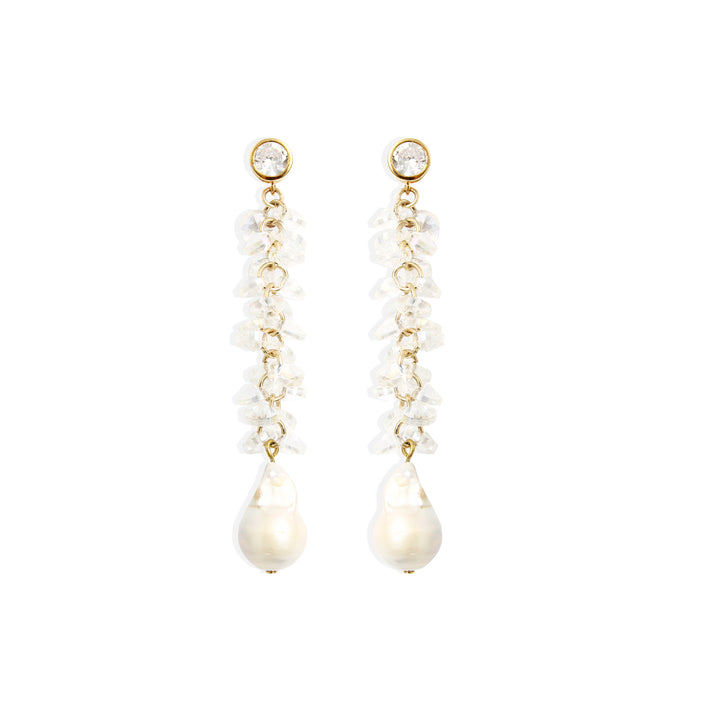 CHLOE Earrings - Gold with CZ