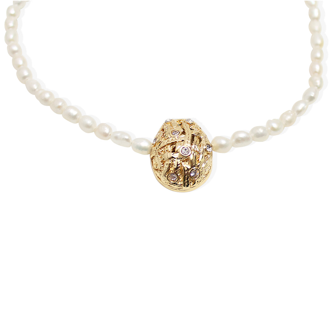 DARLA Necklace - Gold and Pearl