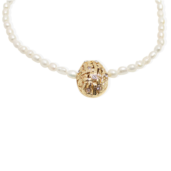 DARLA Necklace - Gold and Pearl