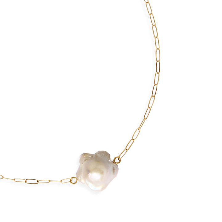 DAISY Necklace - Pearl and Gold