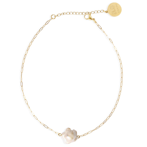 DAISY Necklace - Pearl and Gold
