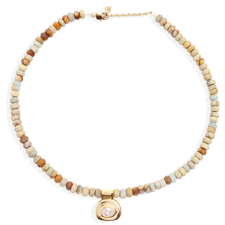 DUNAWAY Necklace - Aquaterra Jasper and Gold