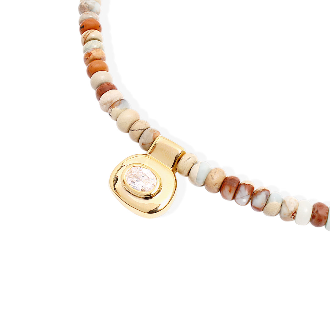 DUNAWAY Necklace - Aquaterra Jasper and Gold