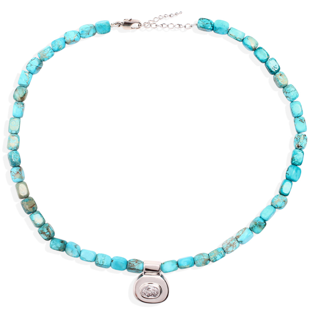 DUNAWAY Necklace - Turquoise and Silver