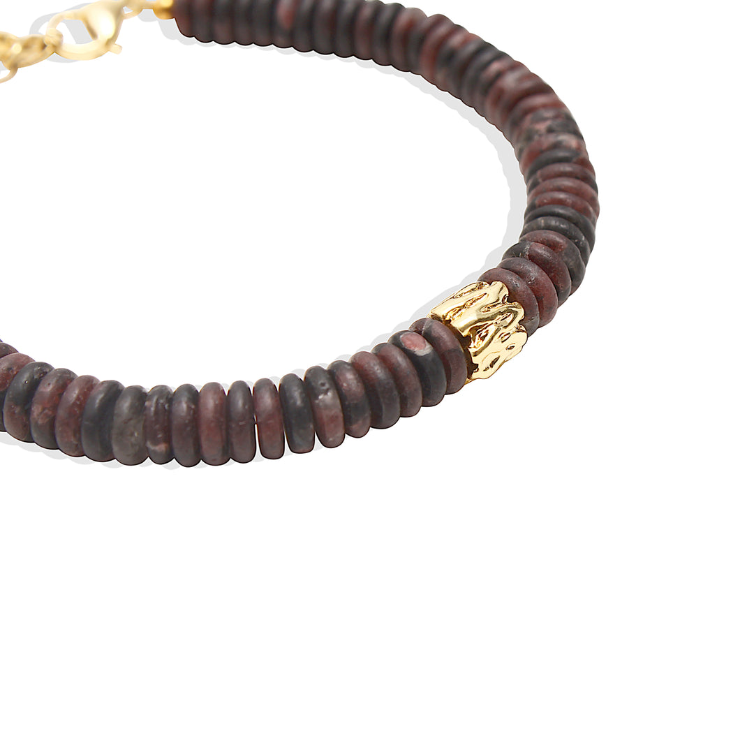DUNAWAY Bracelet - Garnet and Gold