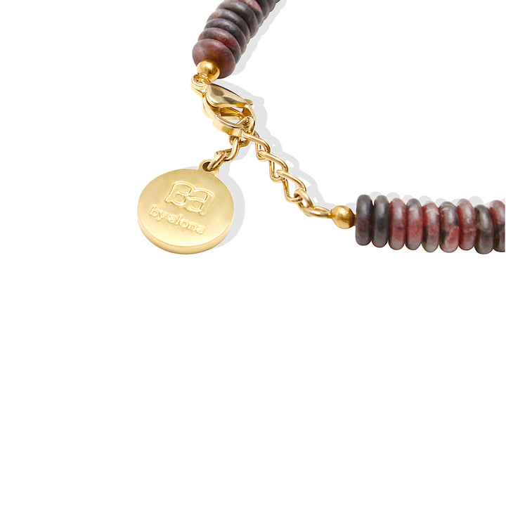 DUNAWAY Bracelet - Garnet and Gold