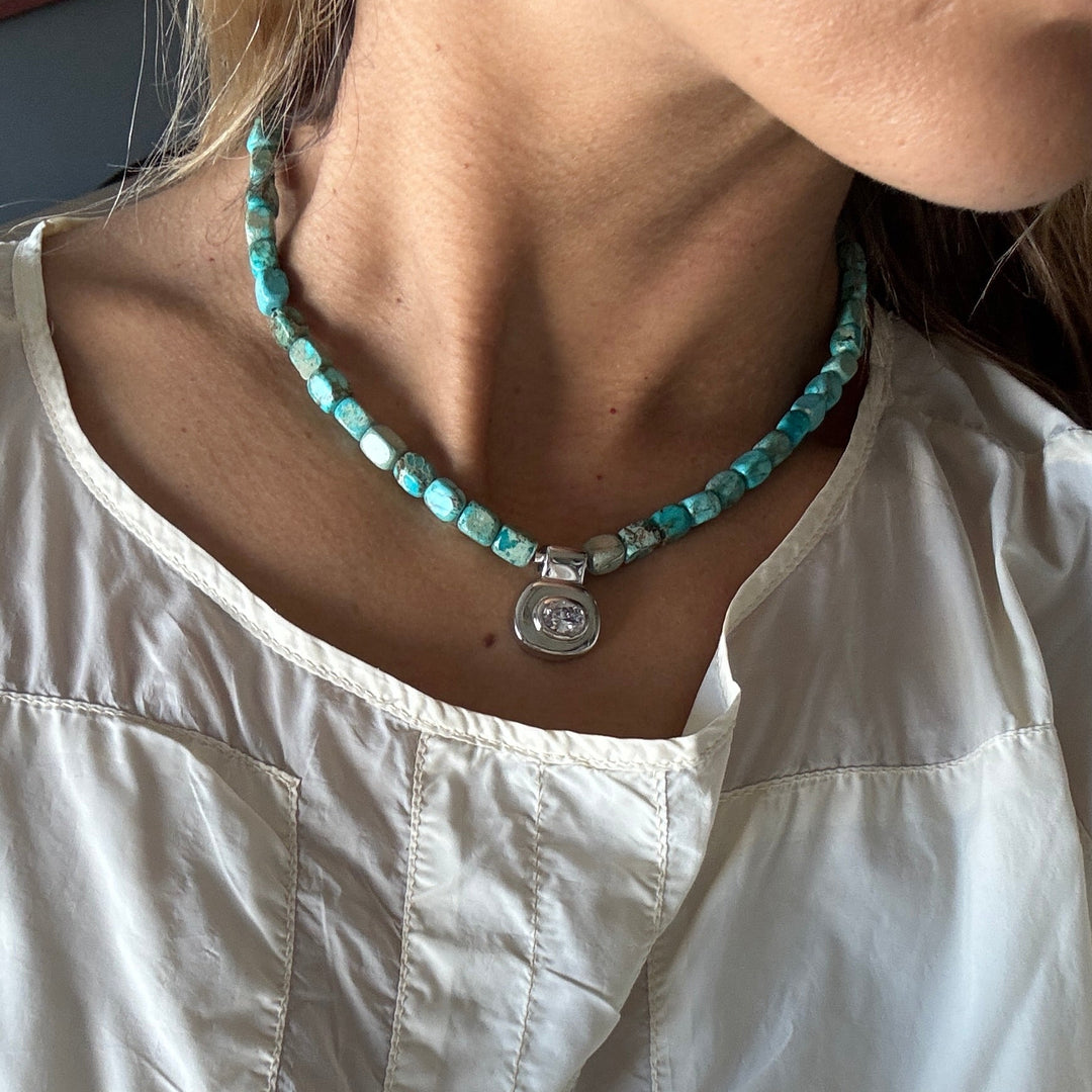 DUNAWAY Necklace - Turquoise and Silver