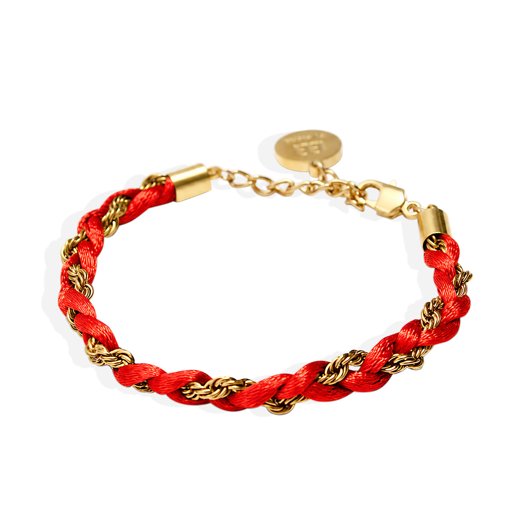 GISELLE Bracelet - Gold and Cherry