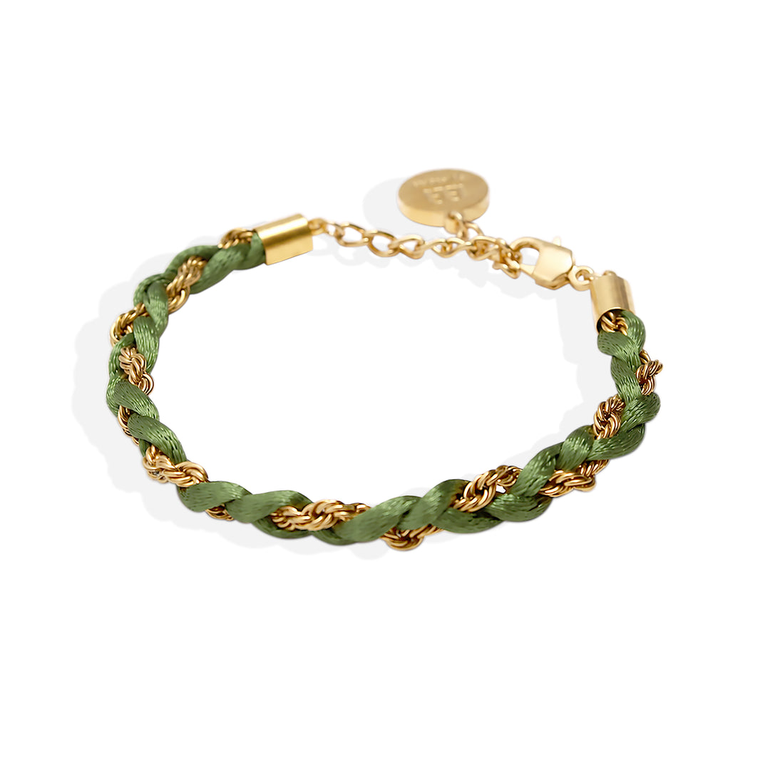 GISELLE Bracelet - Gold and Olive
