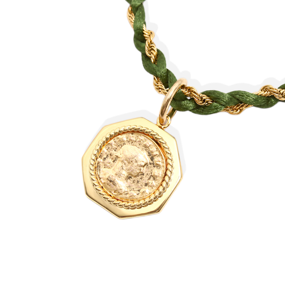 GISELLE Necklace - Gold and Olive (Pre-Order)
