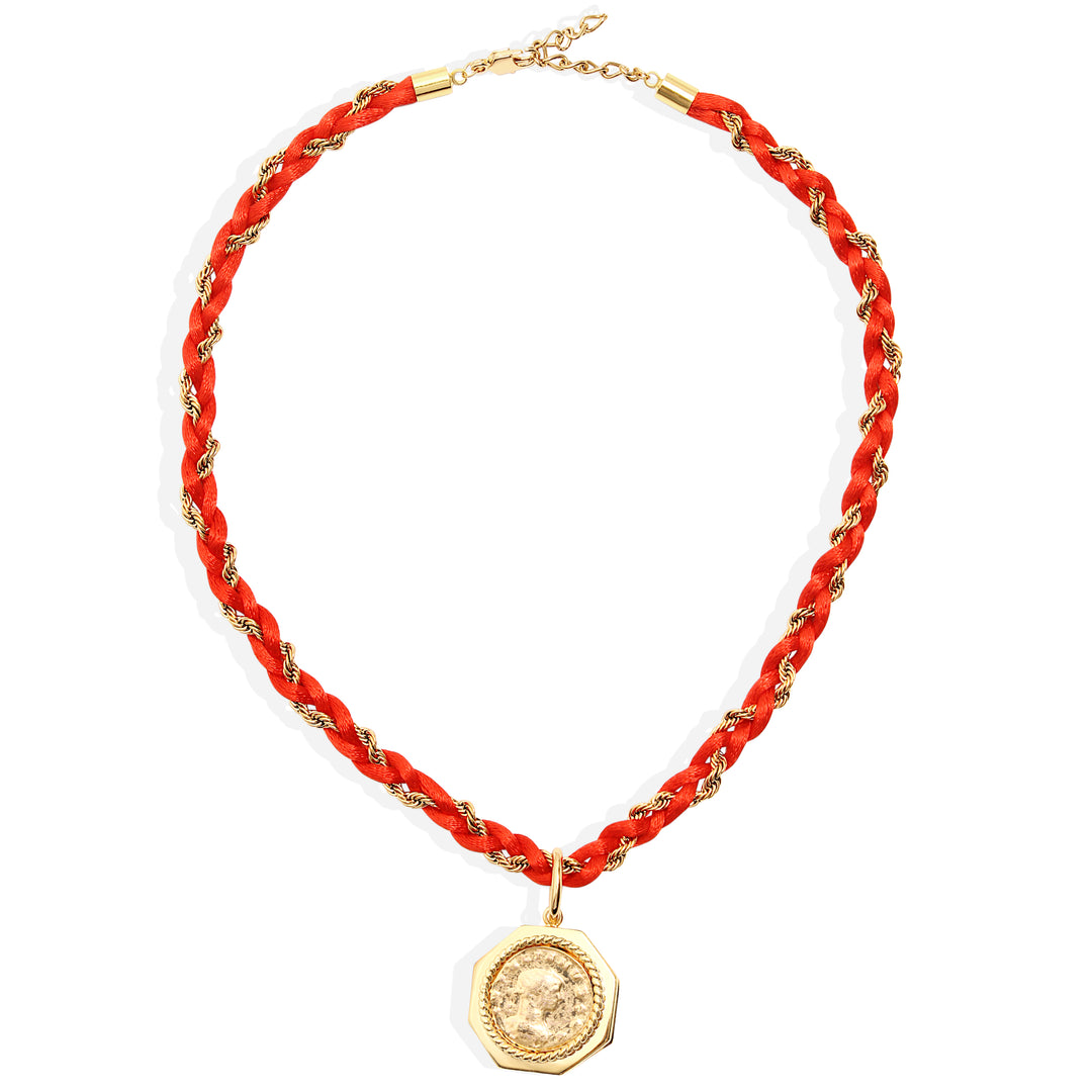 GISELLE Necklace - Gold and Cherry