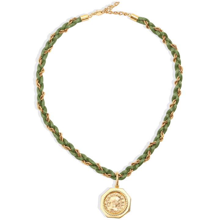 GISELLE Necklace - Gold and Olive (Pre-Order)