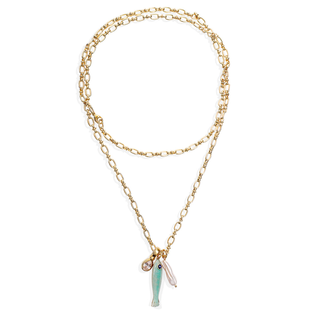 SOLE Necklace - Gold & Pearl