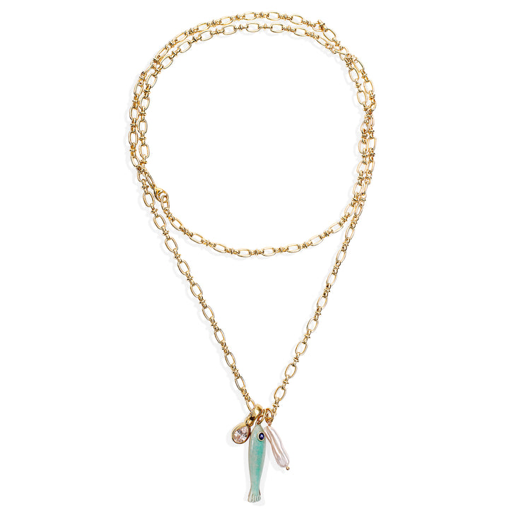 SOLE Necklace - Gold & Pearl