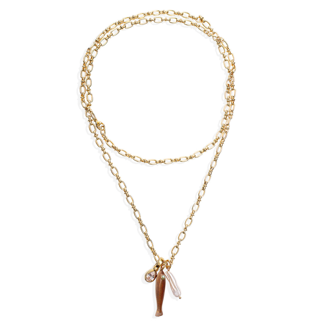SOLE Necklace - Gold & Pearl