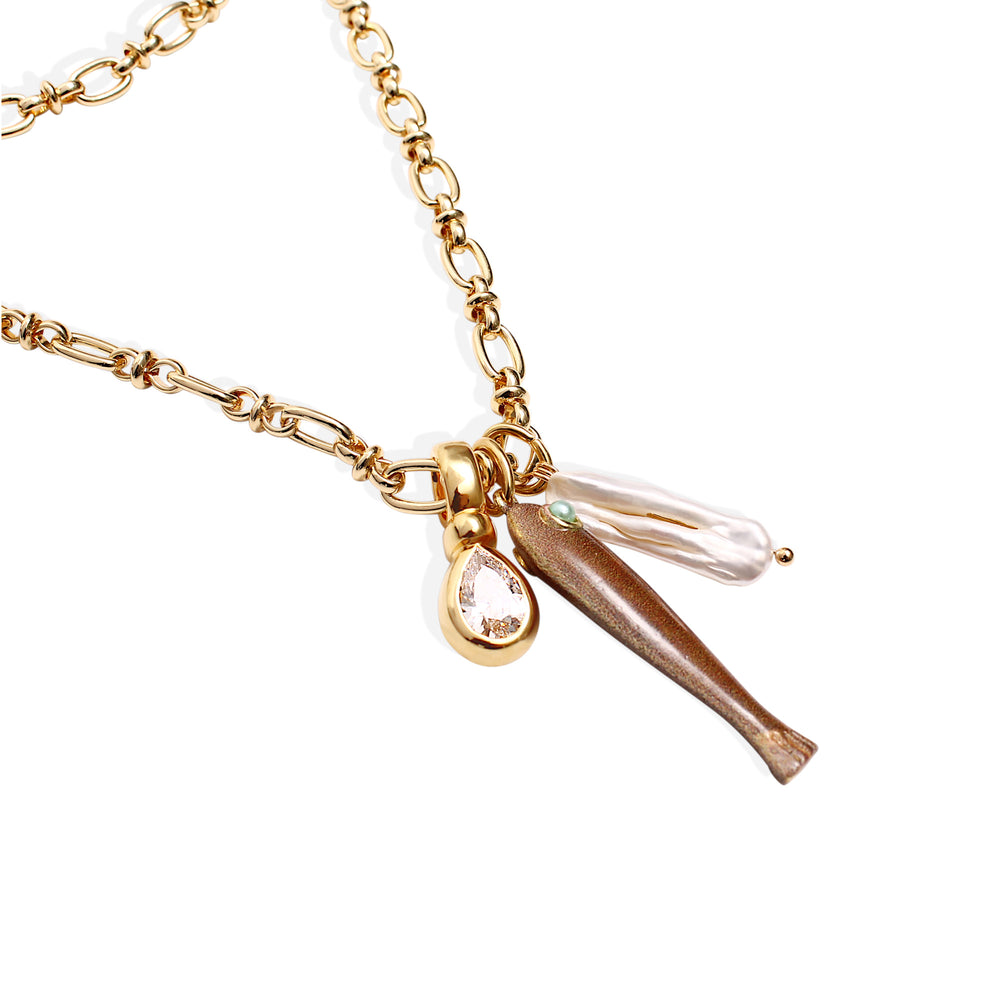 SOLE Necklace - Gold & Pearl